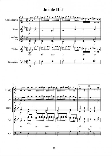 Romanian dances for ensemble