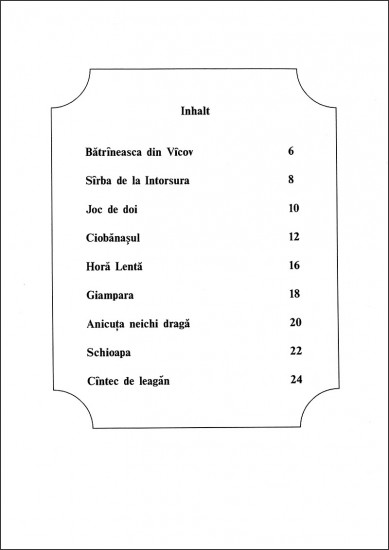Rumänische Tänze, Heft I