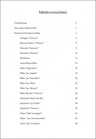 Danze Ticinesi (Heft in C)