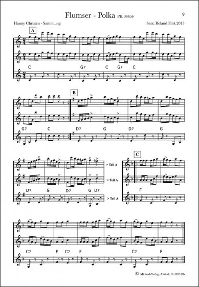 Tänze aus Flums (Heft in Bb)