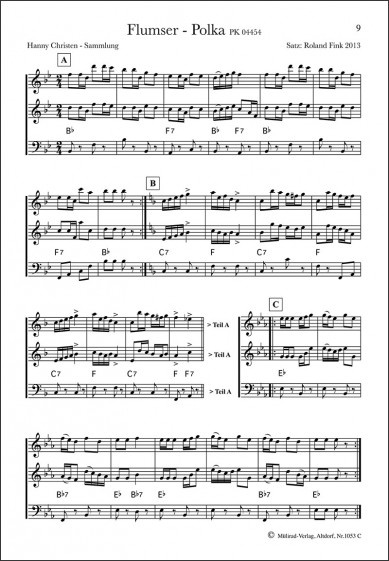 Tänze aus Flums (Heft in C)