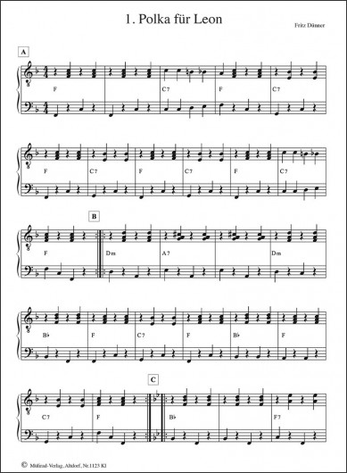 Volksmusik für Anfänger "Klavierbegleitung"