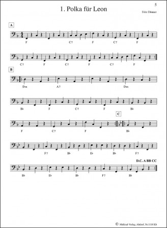 Volksmusik für Anfänger "Kontrabass"