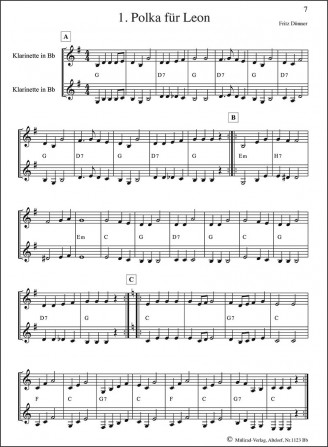 Volksmusik für Anfänger "Klarinette"